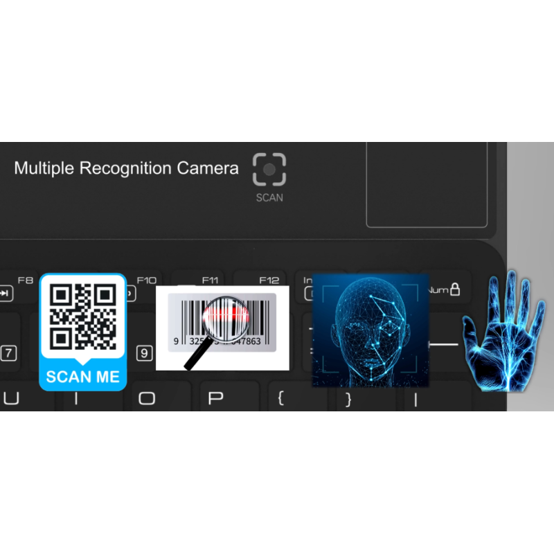 IP65 vanntett industritastatur med mini-berøringsplate, 8 MP UVC-kamera og RFID-alternativ