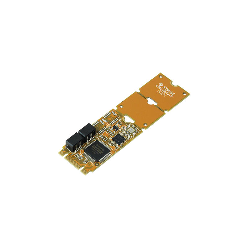 2-porters RS-232 PCIe seriekort, M.2, PCI-Express, type 2242/2260/2280