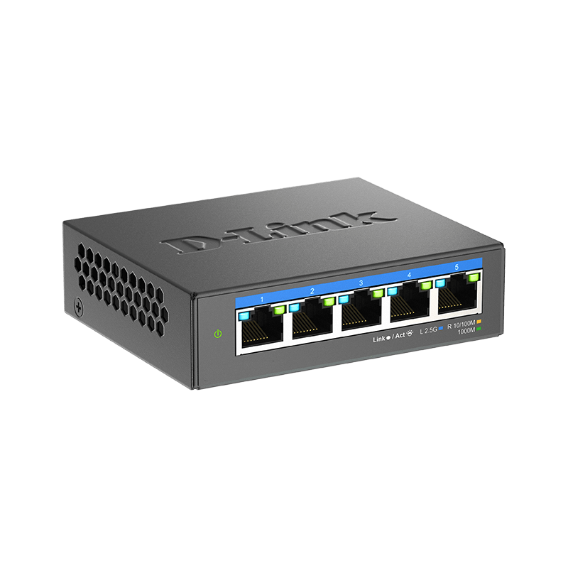 5-porters 2.5G Ethernet-svitsj for Wi-Fi 6-nettverk