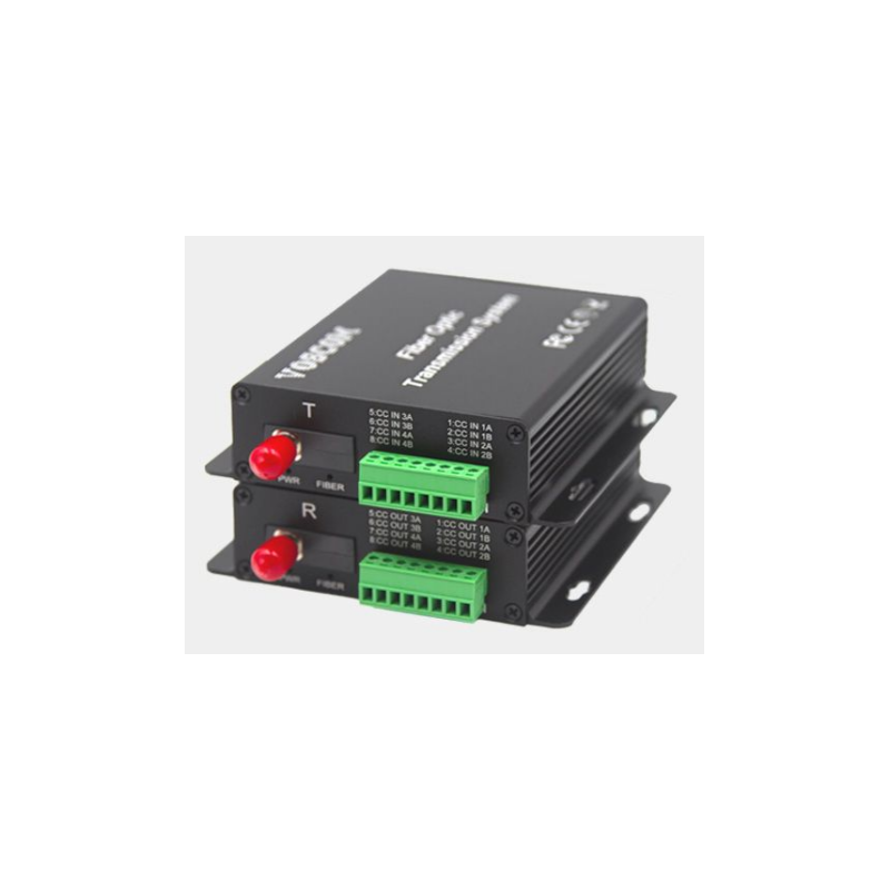 4 kanaler 1-veis digital I/O over single-mode eller multi-mode fiberkabel