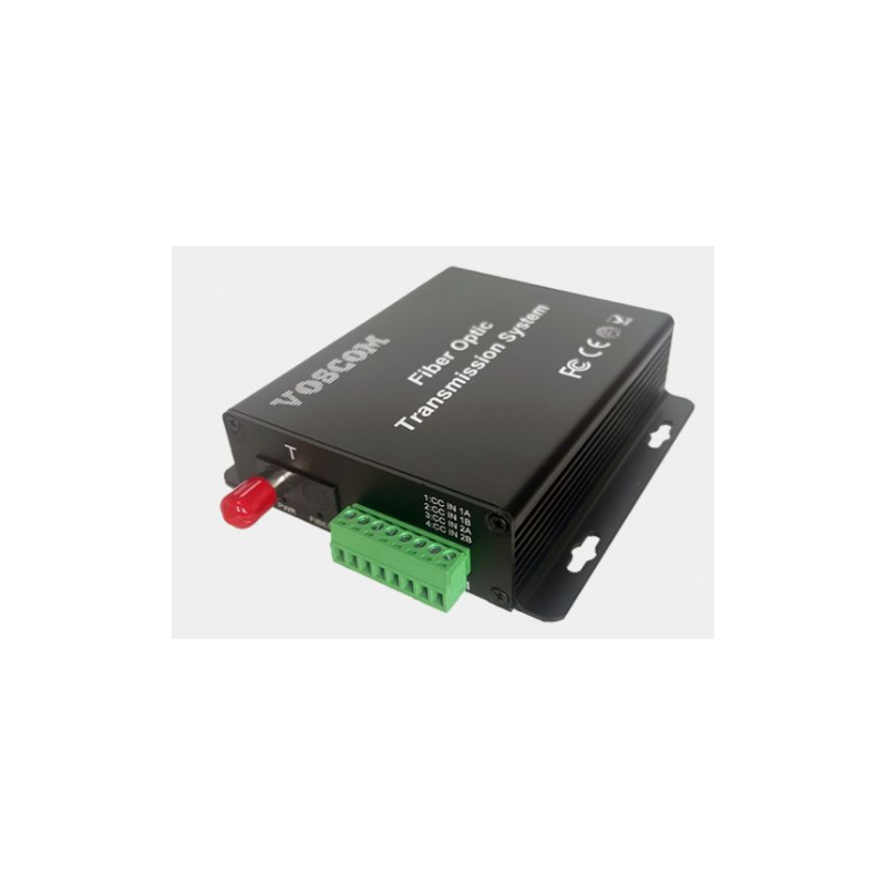 1-kanals 2-veis digital I/O over single-mode eller multi-mode fiberkabel