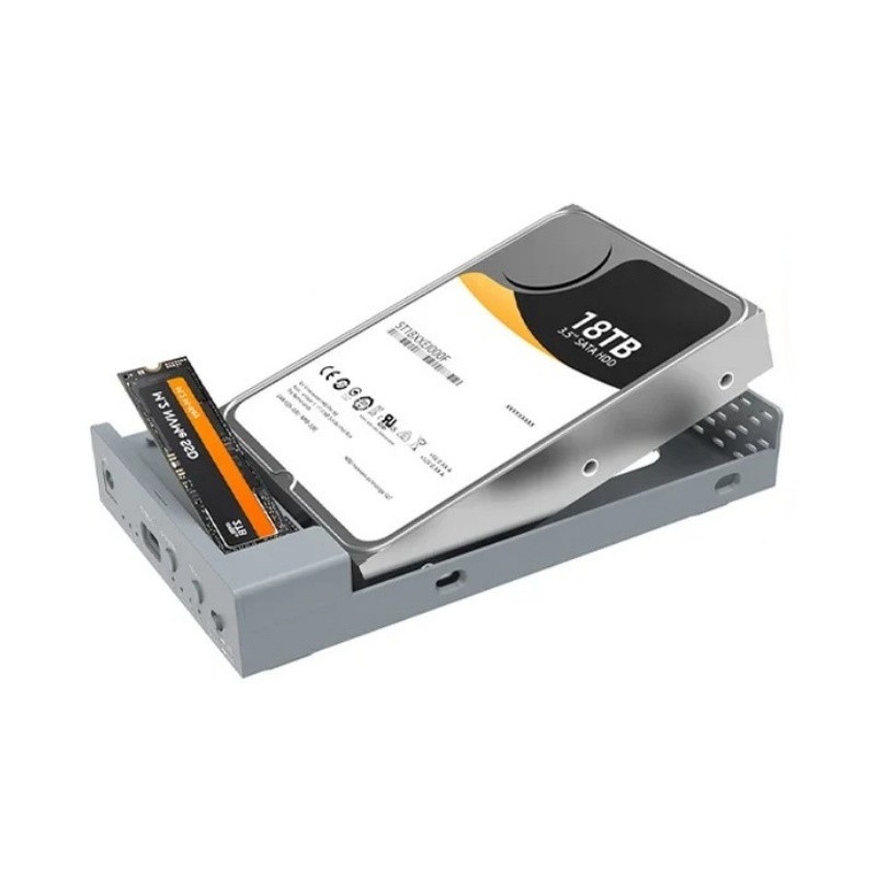 Dobbel M.2 NVMe- og SATA-kloningsdokk med USB 3.2