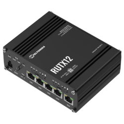 Dual LTE Cat 6 Industrial Router with Wi-Fi 5, 5x GbE