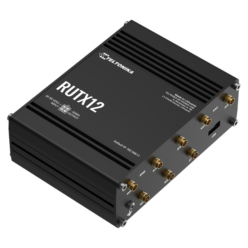 Dual LTE Cat 6 Industrial Router with Wi-Fi 5, 5x GbE