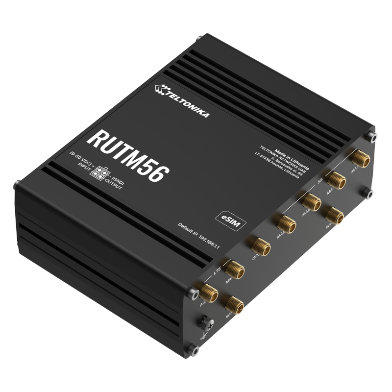 Industriell ruter med dobbeltmodem, 5G 4G og Wi-Fi 5, 5x GbE