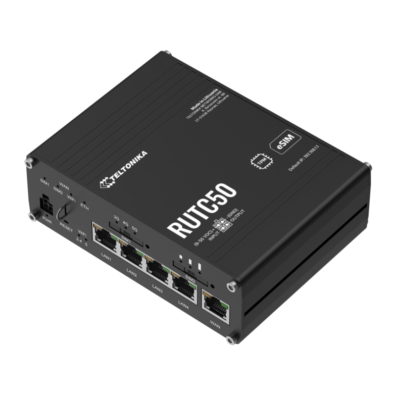 5G industriell ruter med Wi-Fi 6 og 5x Gigabit LAN