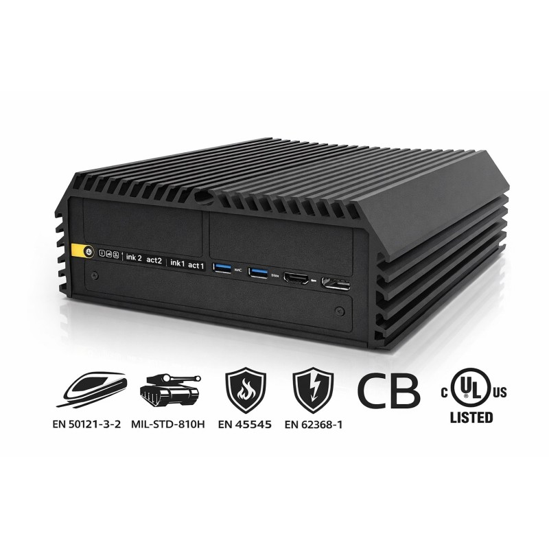 Vifteløs Intel Core Ultra Embedded PC med PoE-støtte