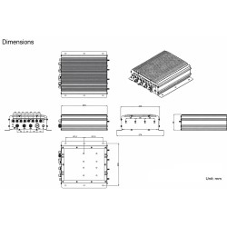 Robust IP69K Vandtæt Fanless Edge Computer med Intel® Core™ CPU, -40°C til +70°C, Støvproff,