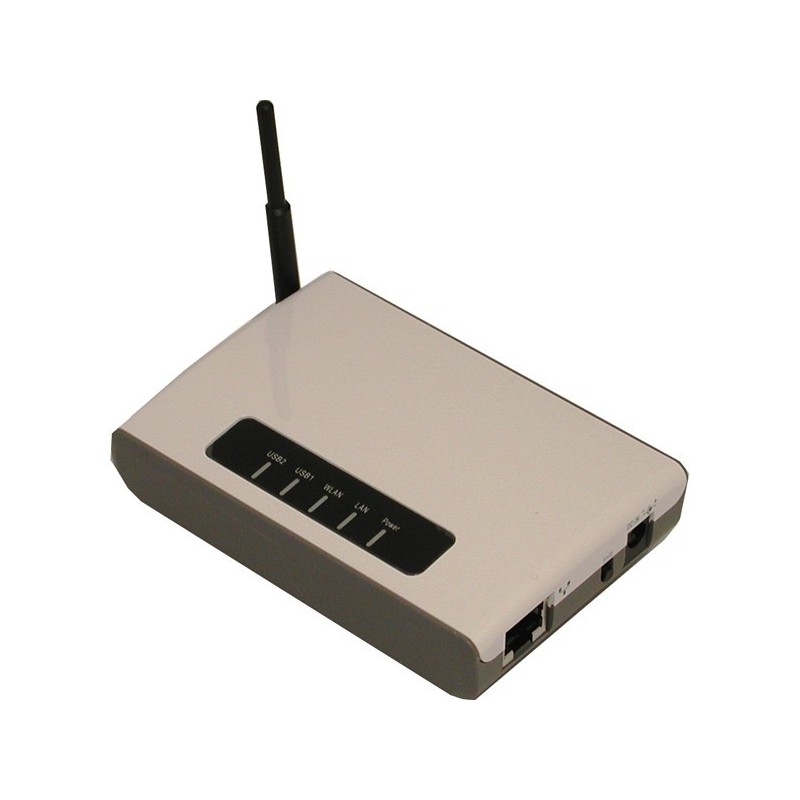 2 x USB ports over wireless network (transfer files, scanner or print server)
