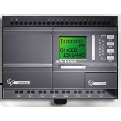 Mini PLC for DIN mount. 12 - 24VDC, digital and analog inputs, transistor outputs