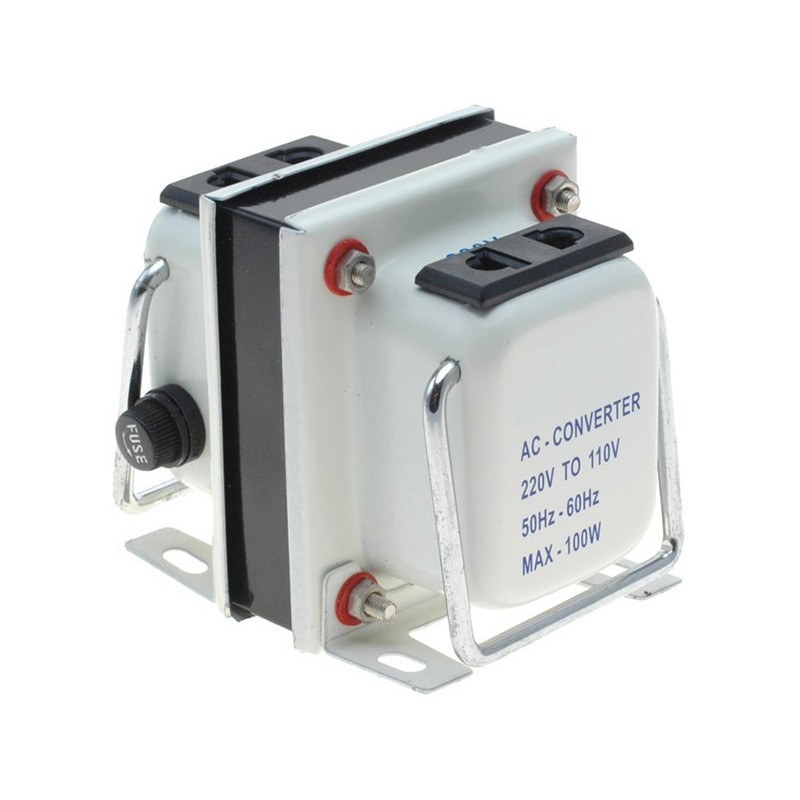 Mains voltage transformer between 110VAC and 230VAC 100W