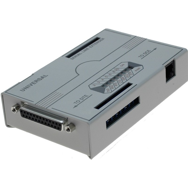 Serial RS232 extender, all handshake transmitted signal amplifier booster extension RS232 transient protected
