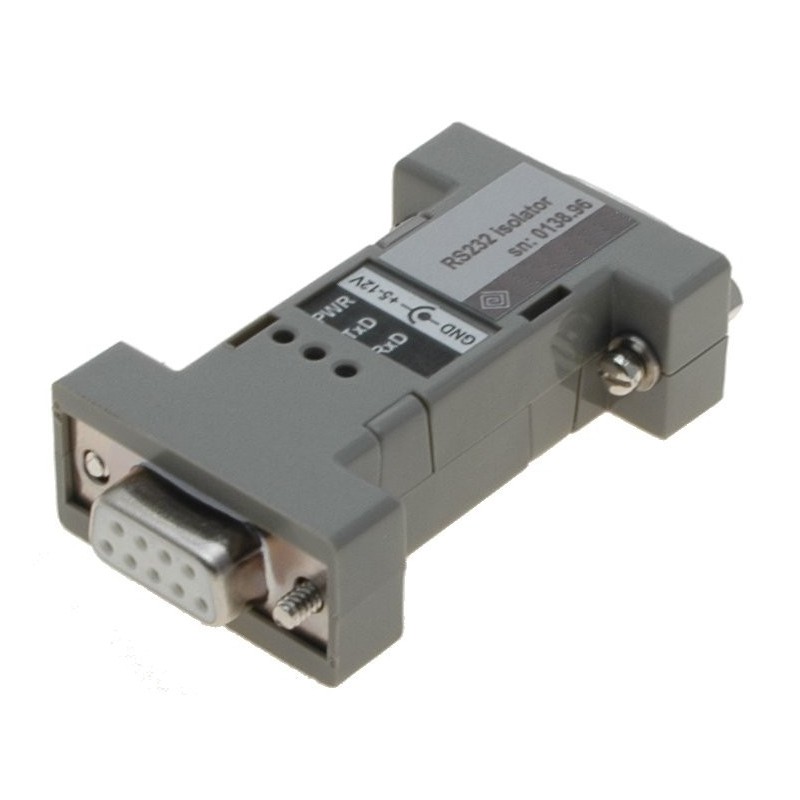 Galvanisk isolator RS232 DB9 hann/hunn - 2500VAC, 115 kbit/s, 12VDC
