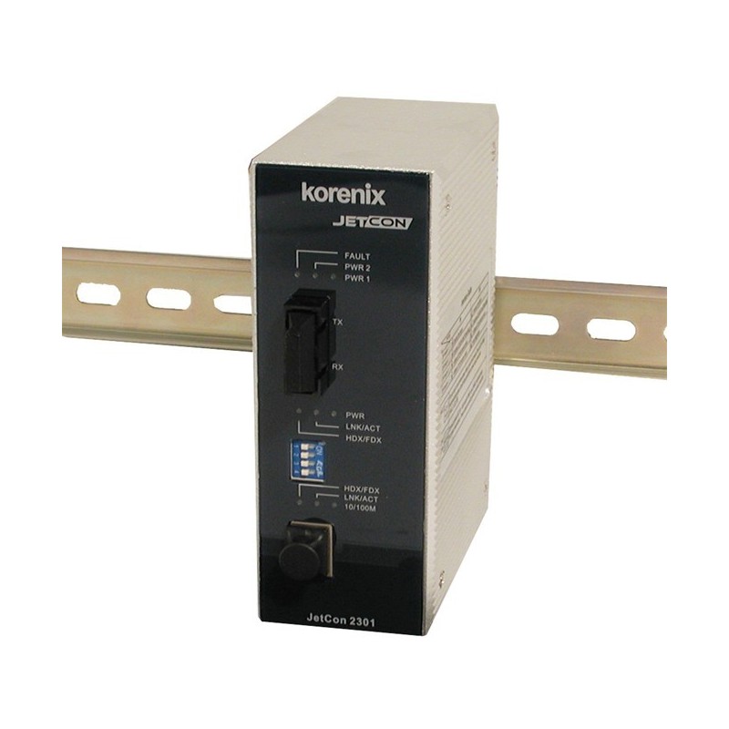 Korenix JETCON 2301-M - Media converter RJ45 to 100Mbit Multi Mode Fiber, SC - DANBIT