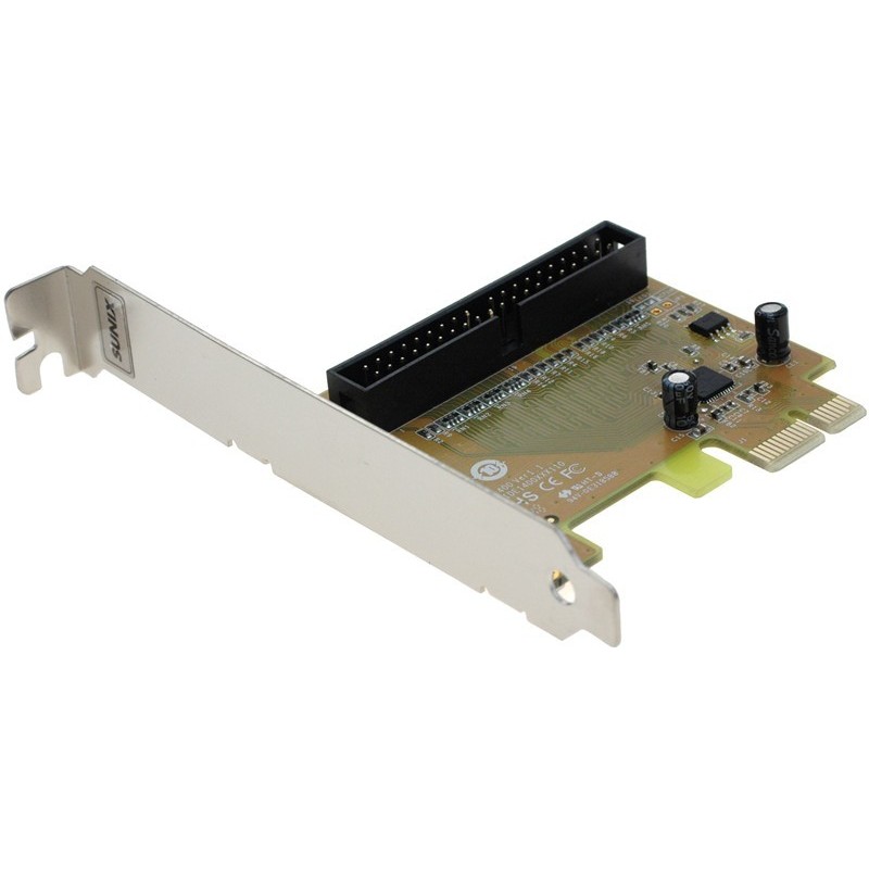 IDE PCIE-kortkontroller som gir en 3½" IDE (ATA)-buss, Sunix IDE1400