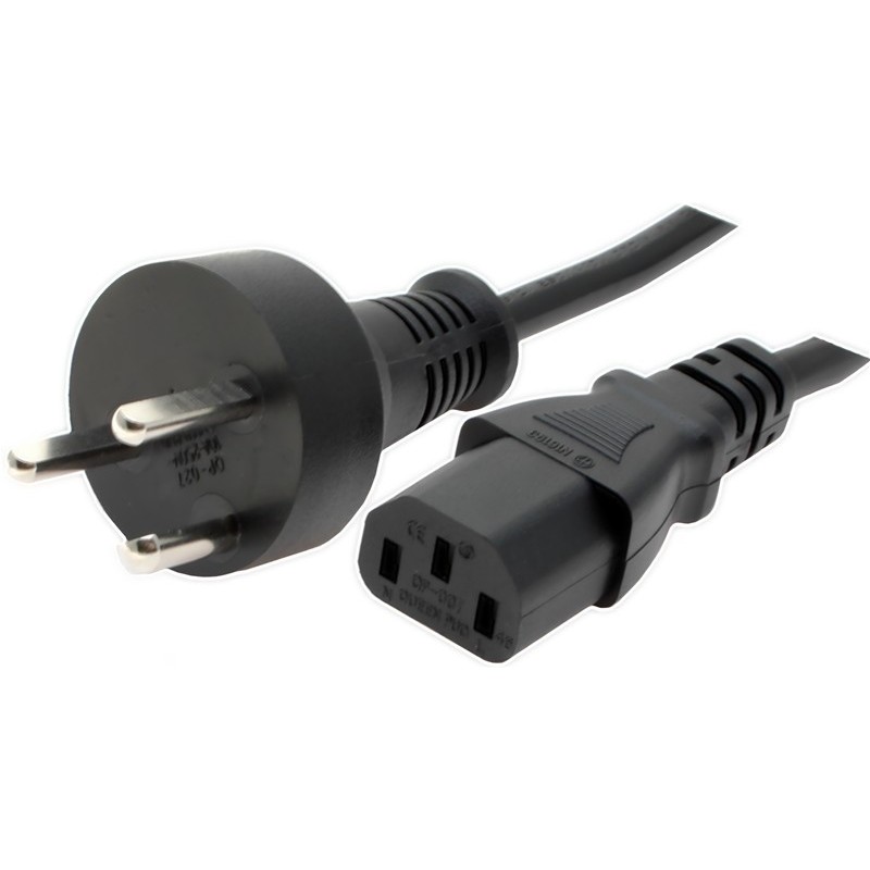 Computer cable supply with C15 IEC sloping pins with soil