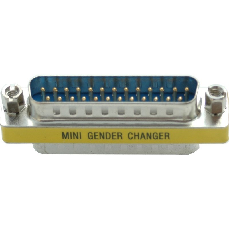 DB25 gender changer male female. DB25 female connector to a DB25 male connector