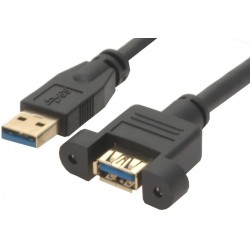 75 cm USB 3.0 cable, A male - A female, for mounting panel assembly