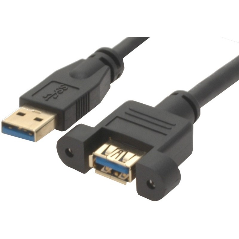 75 cm USB 3.0 cable, A male - A female, for mounting panel assembly