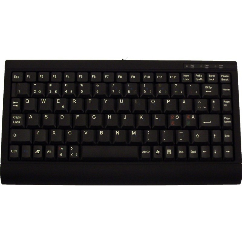 Black USB - PS/2 Mini Keyboard, 89 Keys - US Character