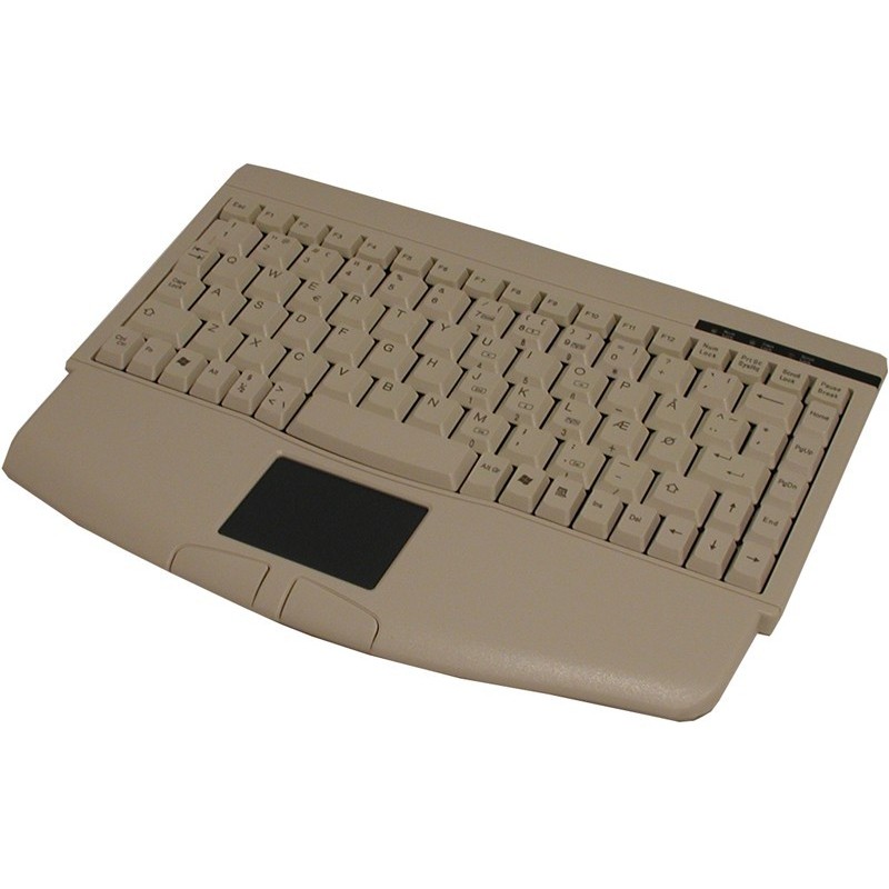 Standard PS / 2 Mini Keyboard in Beige, 89 Keys, with TouchPad, Norwegian