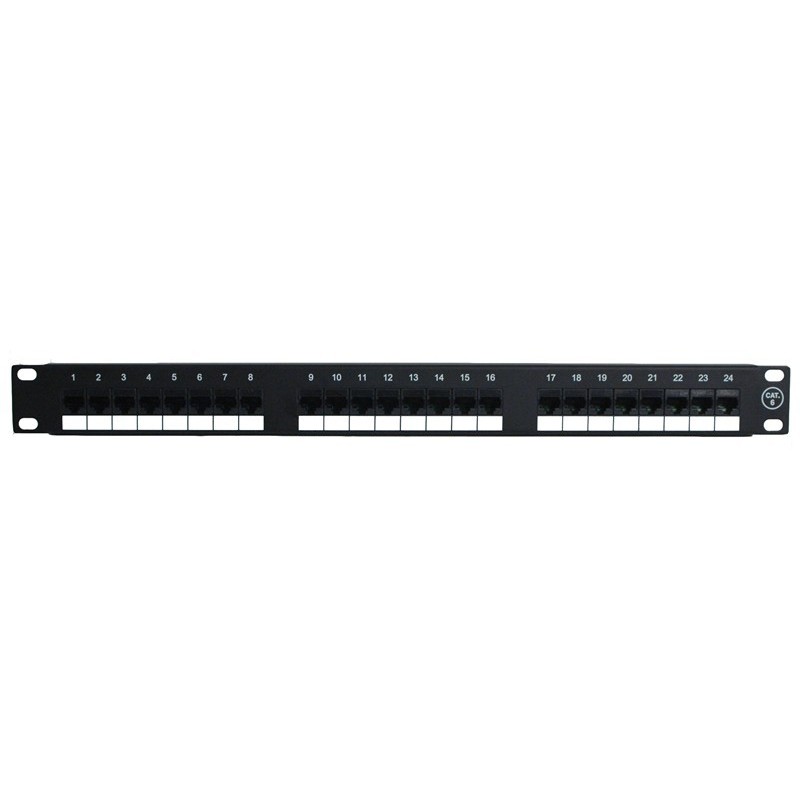 19 "Patch Panel to 24 x RJ45, UTP - Black