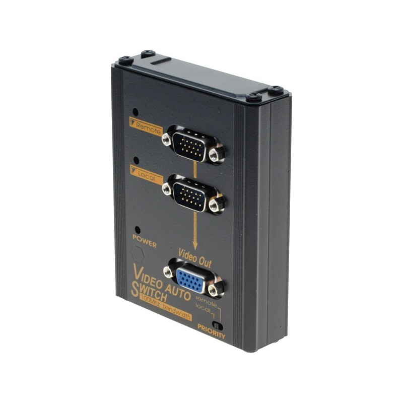 Automatically switch between the two VGA signal sources, with priority selector