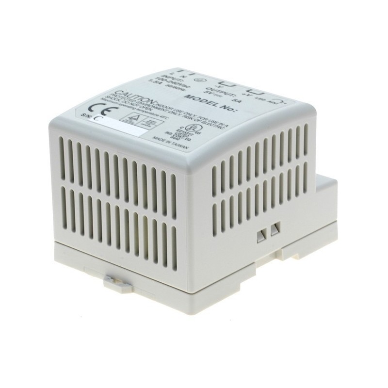 Mean well DR-4505 230VAC for 5VDC / 5A AC / DC strømforsyning for DIN-skinne - Danbit