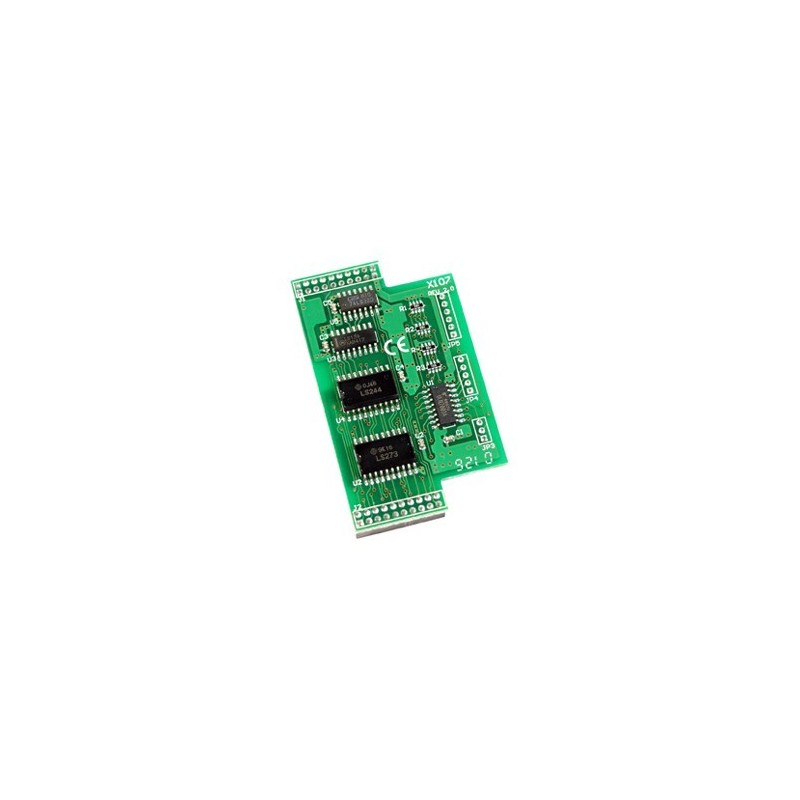 ICPDAS X107 is an ADD ON pcb for M485-PC ETH. Digital I / O module