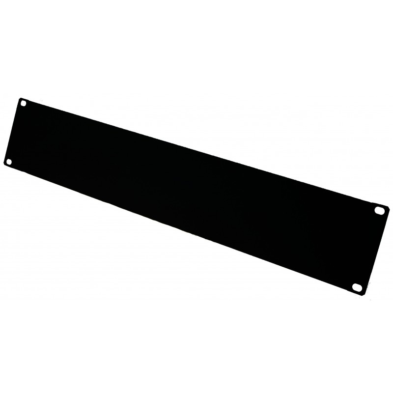2U blind plate, black 19\" rackforFront Cover
