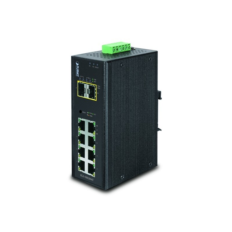 10-Port Managed Gigabit Switch - Wide Temp Range & Dual SFP