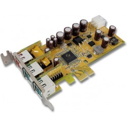 Powered USB LowProfile PCI Express kortforExpansion card / ExpressC...
