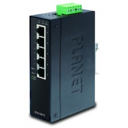 Ikke-administrert 5-ports Gigabit RJ45-svitsj -40 til 75 °C, redundant DC