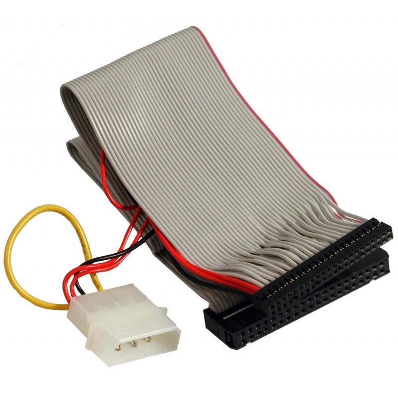 Konverterkabel mellom IDE 3½" til 2½", 44 pins, 40 pin IDE flatkabel