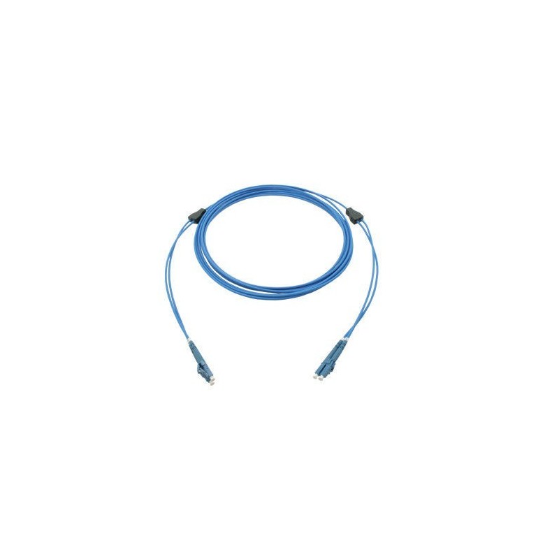 Armert fiberkabel, Single Mode LC-LC, 10m, 9 / 125my, 4 kjerne, Black, duplex, LSZH