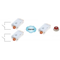 Ethernet based module with MODBUS TCP/IP with 2 x digital input 2 x power relay
