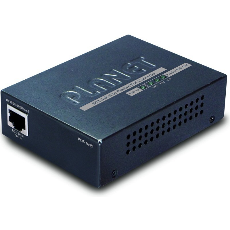 DC POE injector 12v, 19v, 24vdc over ethernet cable