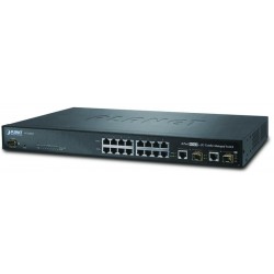 Ethernet over 2-leder med 8 ports VDSL2-omformer, opptil 1 km. Innebygd 8-ports switch, 2 x SFP