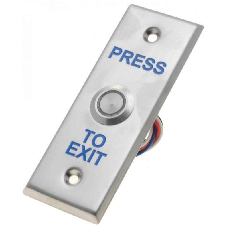 Vandtæt udgangskontakt i metal med slutte-bryde funktion og blåt ba...