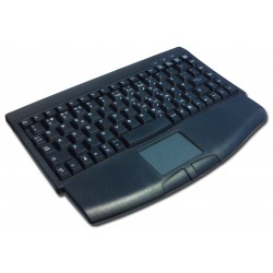 Black Mini USB Keyboard with TouchPad - 89 Keys - Nordic Layout