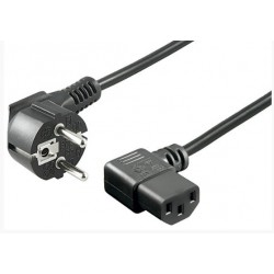 Schuko power cable angled C13