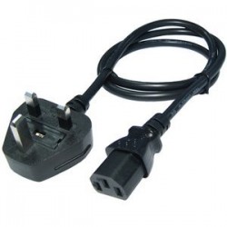 Power cable UK with C13 appliance plug