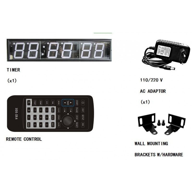 Digital LED display with built-in clock - Perfect for sports