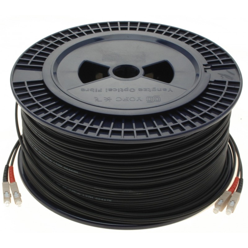 Fiberkabel, armeret, SC multimode, 50/125my 100 meterforSteel armou...