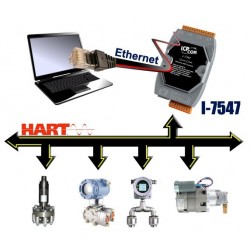 ICPDAS I-7547 er et Ethernet for Hart Converter - Master. Tillater 2 master. Gateway