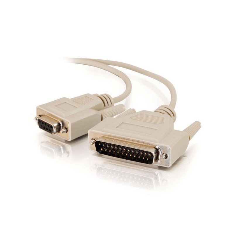 RS232 DB9 female for DB25 male - Gray - 1.8 meter - SUB-D