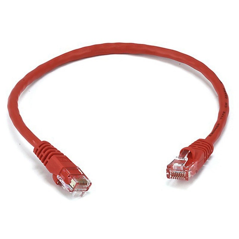 Fire-retardant LSFRZH, RJ45 Cat. 6a network cable - red - 25m - DANBIT