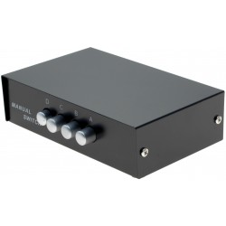 4 ports VGA manual switch box. 5 x DB15HD female. mechanical switch