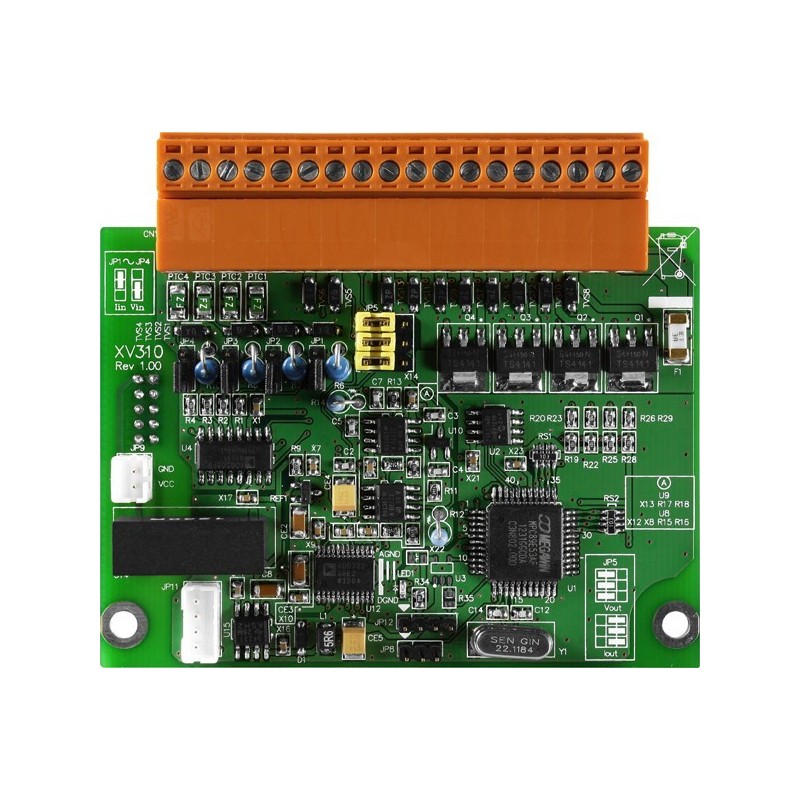 Expansion module for L-CON-LOG series. 4 x Analog inputs, 2 x Analog Output, Digital input 4 x, 4 x Digital output