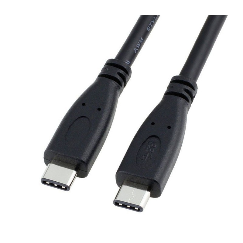 C USB 3.1 super speed cable supports up to 10Gbit / s - Type C - C male, black, 0.5m